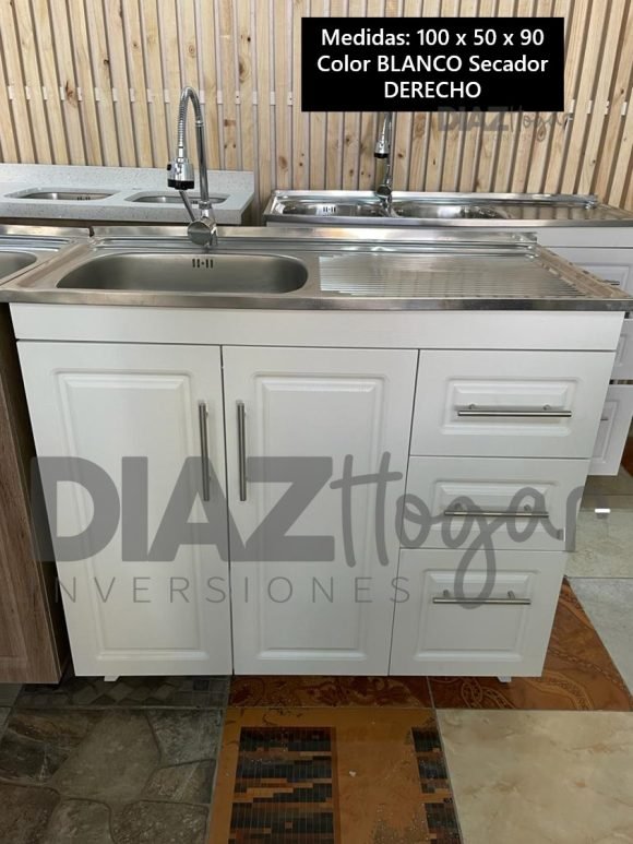 Lavaplatos 100x50x90 Importado Blanco