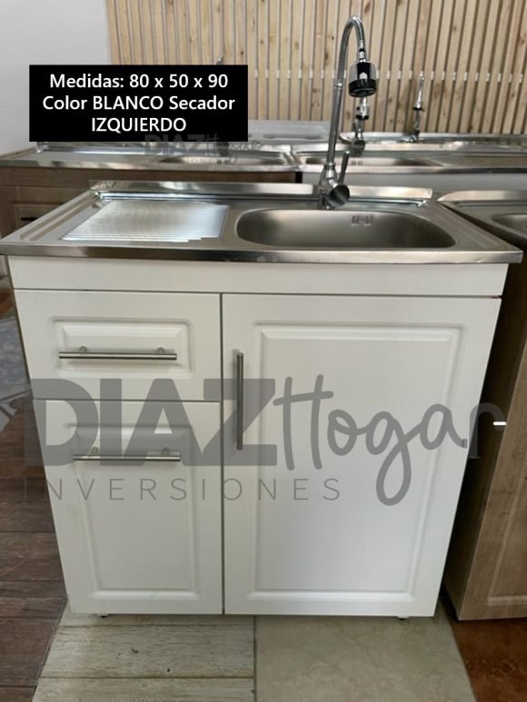 Lavaplatos 80x50x90 Importado Blanco