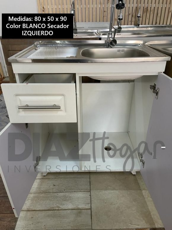 Lavaplatos 80x50x90 Importado Blanco - Imagen 3