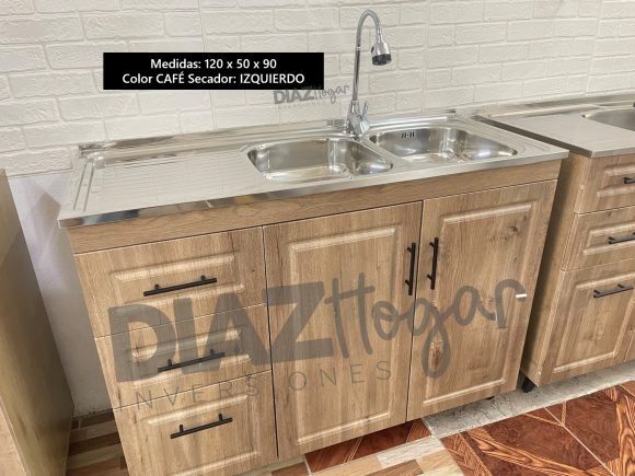 Lavaplatos 120x50x90 Importado Café - Imagen 2